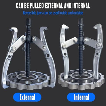 8 in 1 Gear Puller Set, 3" 4" 6" 8" Bearing Pulley Puller Kit, Cr-V Steel 2 Jaw & 3 Jaw Gear Puller with Reversible Jaws, 72Pcs Puller Set for Bearing Gear Pulley Flywheel Removal - size: 72pcs puller