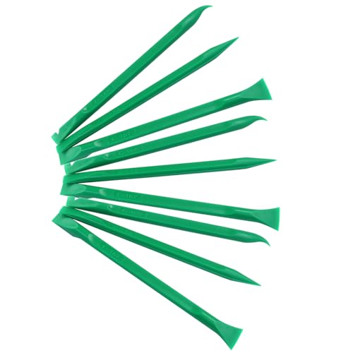 Plastic Scraper Tool 9 Pieces Non-Scratch Cleaning Kit for Tight Spaces, Remove Stickers Labels Oil Stains Food Dirt(Green) - color: Green
