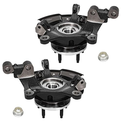 Detroit Axle - Steering Knuckles Kit for 2011-2014 Ford Edge, 2011-2015 Lincoln MKX, 2 Front Steering Knuckles and Wheel Bearing Hubs 2 Rear Wheel Bearing Hubs Replacement - size: 4UW48703-V1/Kit