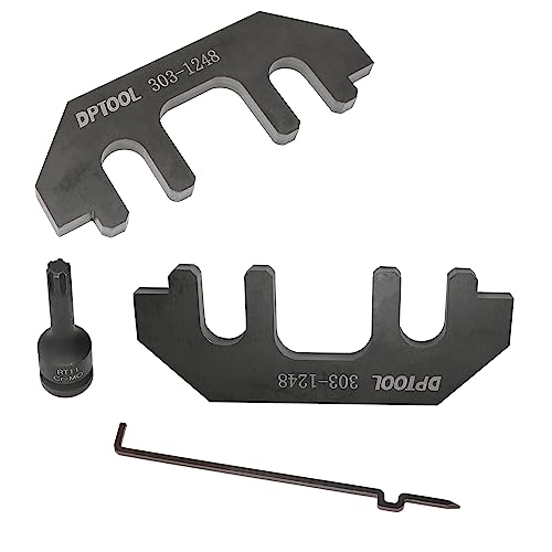 DPTOOL Camshaft Holding Tool Timing Alignment Holder Tool Kit Compatible with Ford Lincoln Mercury 3.5L 3.7L 4V Engines Replace 303-1248 303-1530 OTC 6682 with RT11 Removal Socket and Portable Case - size: 303-1248 4PC