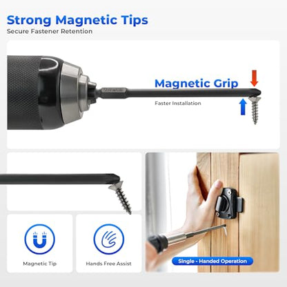 Impact Rated Screwdriver Bit Set, 3" Extended Long Magnetic Power Bits, Premium S2 Steel, Shock-Absorbing Design, 1/4" Hex Shank for Power Drill & Impact Driver (3 Inch Pozidriv) - size: 3 Inch Pozidriv