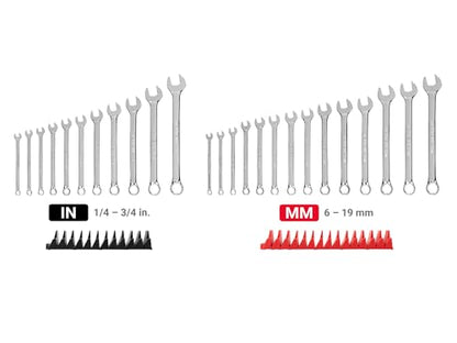 TEKTON Combination Wrench Set, 25-Piece | WCB95301 - size: 25-Piece (1/4-3/4 in., 6-19 mm), style: Modular Wrench Organizer