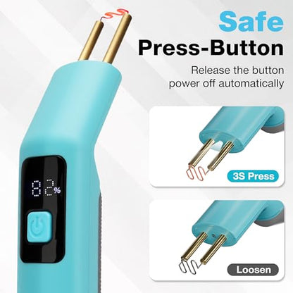 SHALL Plastic Welder, Cordless Plastic Welding Kit with 200 Staplers, USB Rechargeable Plastic Welder Kit with Portable Storage Bag for Bumper Repair, DIY Projects and other Plastic Repairs