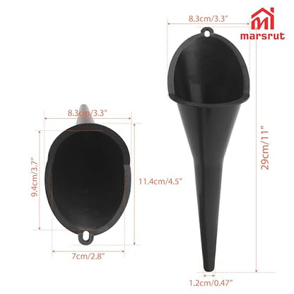 2pcs Long Skinny Neck Oil Funnel for Automotive Transmission Fluid, Multi-Function for Change Car Motorcycle Engine Kerosene Diesel Fuel Lubricant Water Liquids Filling, Thin Nose, Spill Free
