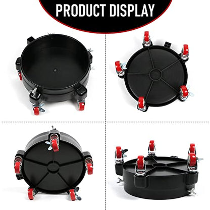 5 Gallon Bucket Dolly with Bucket Insert,Professional Car Wash Bucket Dolly | with 5 Wheels,including 2 Locking Casters for Car Washing, Detailing, Garage & More