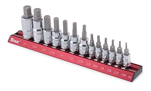 Titan 16123 13-Piece SAE Hex Bit Socket Set - style: SAE Hex