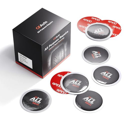 CKAuto 80 PCS All Purpose Tire Repair Patch Kit Heavy Duty 2-1/4"/(60mm), Tire Plug Repair Kit Flat for Car Van Truck Bus Motorcycle and Inner Tire, Round Dia 2-1/4"/(60mm) - size: Dia 60mm 80pcs
