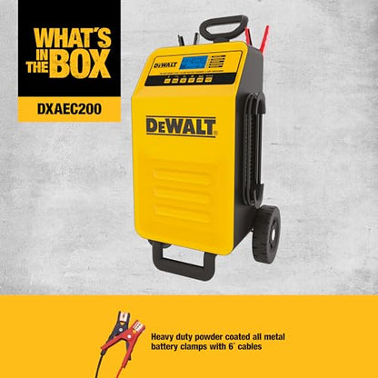 DeWalt DXAEC200 Rolling 40 Amp Battery Charger for Vehicles | 200 Amp Engine Start, 40 Amp Charger, 3 Amp Maintainer - size: 40 Amp