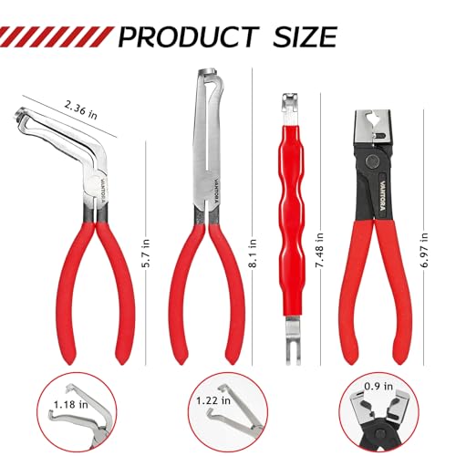 Electrical Disconnect Pliers,Hose Clamp Pliers,Electrical Connector Removal Tool,Terminal Removal Tool Kit,Vantora 5Pcs Automotive Tools for Car Wiring and Fuel Line