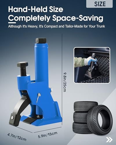 Effort-Saving Manual Tire Bead Breaker, 38"-42" Tires Changer Tool with Rubber Pad, Protect Aluminum Alloy Hubs, Easy-Operated Tire Repair Tool for Car Truck Tractor Mower ATV RV Blue
