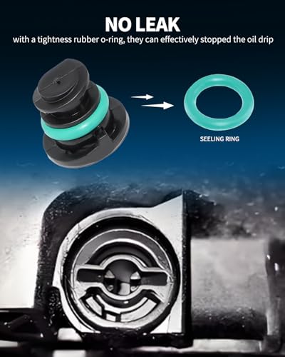 Oil Drain Plug No Leak 06L103801 6 Pack with Oil Drain Plug Removal Tool Compatible with Volkswagen 1.8L 2.0L Petrol Replacement for Audi Golf Passat