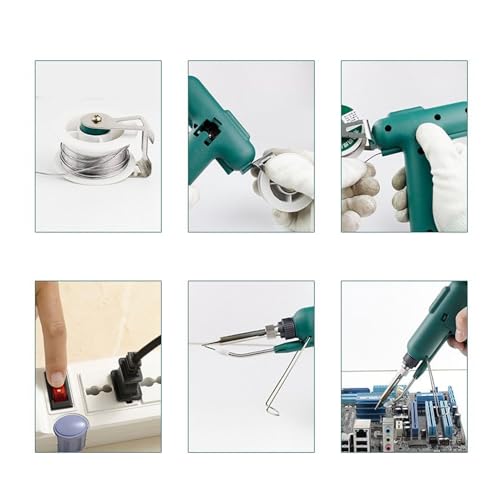 Soldering Iron Kit - Auto Feed Solder Welding Pen | 80W Rapid Heating Soldering Iron with Overheat Protection for Jewelry Making Electronics Repair Model Building