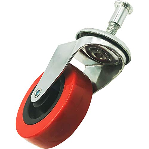 24 Pack Heavy-Duty 2" LOW PROFILE Swivel Caster Wheel for Creeper Service Cart Stool Post Mount - size: 24 Pack