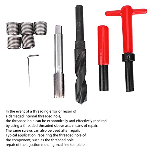 Ejoyous 10Pcs M18x1.5 Thread Repair Kit, Stainless Steel Inserts, Installation Tool Set for Damaged Threads Repair