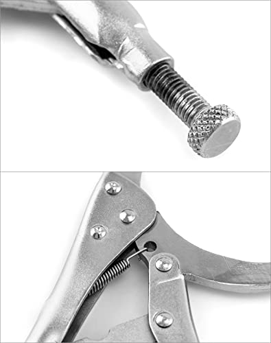 QWORK Locking Grip Oil Filter Wrench Pliers, 9 inch Alloy Steel Remover Wrench Tool, Fits Most Car and Equipment Filters - Heat Treated Carbon Steel with Nickel Plating