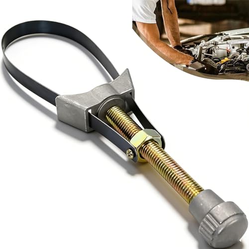 Adjustable Oil Filter Wrench – Heavy-Duty Universal Strap Tool, 60-120mm Universal Adjustable Oil Filter Strap Wrench, Car Diameter Adjustable Oil Filter Removal Strap Wrench Tool, Strap Wrench (1pcs)