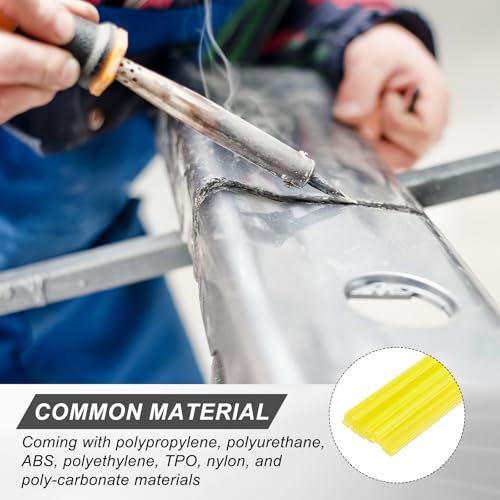 Plastic Welding Rods, Welder Rod High-Strength Waterproof Fit for Repairing Plastic Bumper Kayaks Car Bumpers - color: Yellow