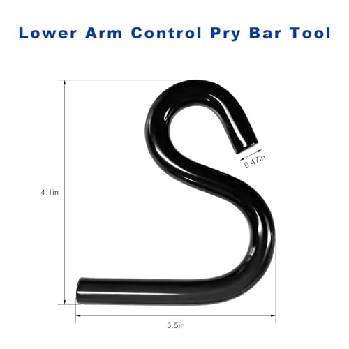 Automotive 6007 Lower Control Arm Prying Tool, Lower Ball Joint Removal Tool for 7/8 Inch Diameter Pry Bar, High Strength Control Arm Remover for Front Wheel Drive Vehicles (Black) - color: Black