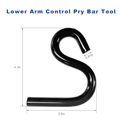 Automotive 6007 Lower Control Arm Prying Tool, Lower Ball Joint Removal Tool for 7/8 Inch Diameter Pry Bar, High Strength Control Arm Remover for Front Wheel Drive Vehicles (Black) - color: Black