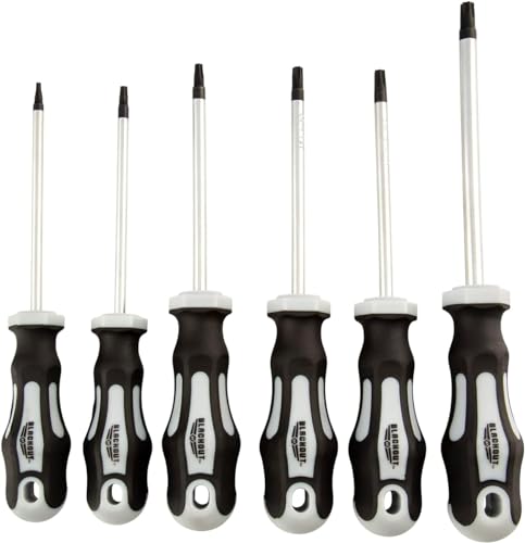 Blackout XP 12-Piece Torx Screwdriver Set Plus Zippered Carrying Bag | Precision Magnetic Screwdriver Tool Set, Black (12 Piece)