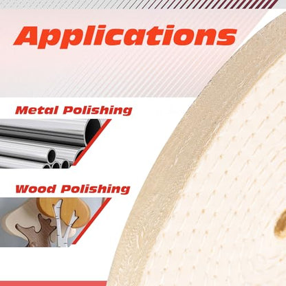 6x1x1 Inch Cotton Polishing Wheel, 150×25×12mm, 70 Plies - style: Cotton Wheel