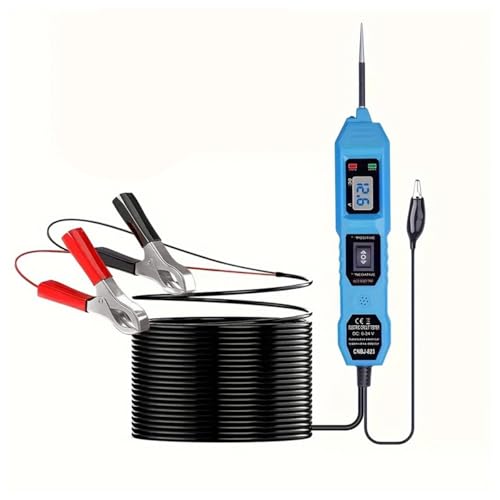 Power Circuit Tester, 6-24V DC Test Light Short Circuit, Automotive Component Electrical Polarity Identify Continuity Tester, Overload Protection - color: Blue