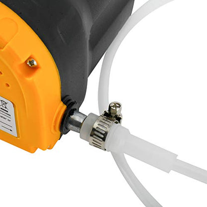 Amarine Made Oil Pump, Oil Extractor Pump 12V 60W Oil Removal Pump for Fluid Change, Electric Oil Change Transfer Pumps, Easily Scavenge Fluid from Cars, Motorcycles, RVs, Boats, and lawn Equipment - color: Black, Yellow
