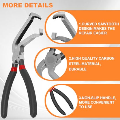 Electrical Disconnect Pliers 37980 60Degree Automotive Electrical Connector Disconnect Pliers Separator Long Spark Plug Disassembly Pliers Fuel Line Disconnect Remove Tool Pliers - color: 1* Black 60 Degree
