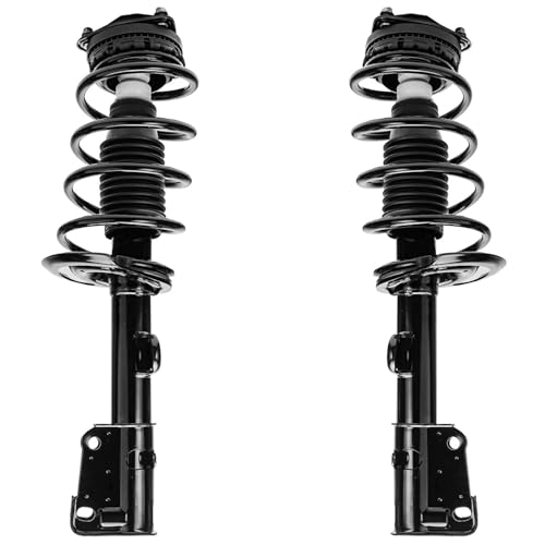 Detroit Axle - Front Struts for 2008 2009 2010 Dodge Grand Caravan Chrysler Town & Country, 2 Struts with Coil Spring Replacement Suspension Ready Strut Shock Assembly - size: 171128-DA x2/PAIR