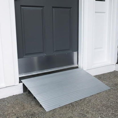 EZ-ACCESS - Threshold Ramps for Doorways - Portable Wheelchair Ramp for Home Steps, Aluminum Door Threshold Sliding Doors, Walker & Wheelchair Access - Adjustable Modular Transitions, 3" Rise - size: 3 Inch