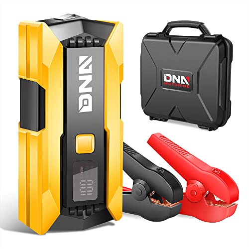 DNA Motoring 12V 2000A Peak Multi-Function Portable Car Battery Jump Starter for Up to 8.0L Gas / 6.3L Diesel Engine, with Carry Case, Golden/Black,TOOLS-00276 - color: Golden, style: 2000A Peak