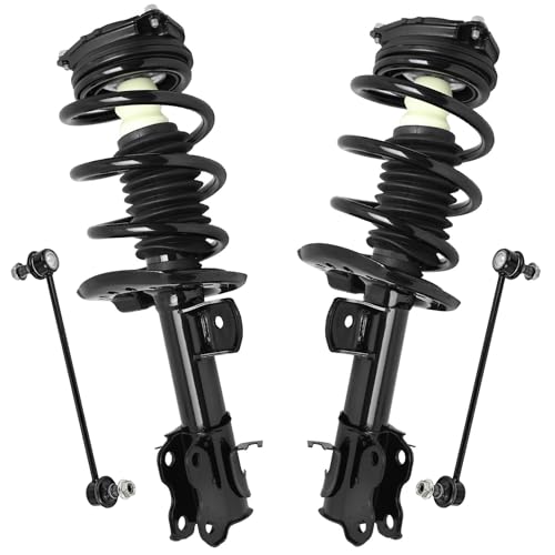 Detroit Axle - 4pc Front Struts Suspension Kit for 2015-2018 Chevrolet City Express 2013-2020 Nissan NV200, 2 Ready Struts with Coil Spring 2 Sway Bar End Links 2016 2017 Replacement - size: 4QS54039/ sway kit
