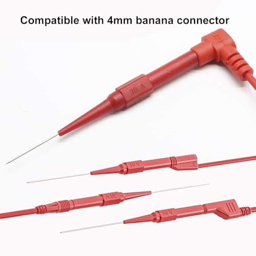 Back Probe Kit for Multimeter Test Lead for Automotive Testing & Car Tester | backprobe kit with 4mm Banana Socket (0.7mm Needle) Non-Destructive Wire Piercing Probes Pin tools Multimeter tester 10PCS