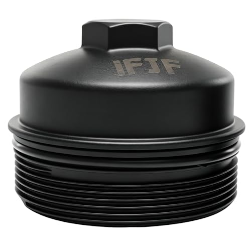 iFJF EC781 Oil Filter Plastic Cap Replacement for Ford 6.0L Powerstroke | for F250-F550 6.4L, Seamless Seamless-System Integration, 3K-5K Mile Routine Maintenance Ready, Fast Back-on-the-Road Setup - color: Black Plastic