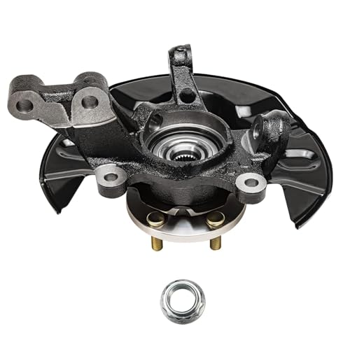 Detroit Axle - Front 4pc Steering Knuckles Kit for 03-08 Toyota Corolla, 2 Disc Brake Calipers w/Bracket 2 Steering Knuckles & Wheel Bearing Hubs 2003 2004 2005 2006 2007 2008 Replacement - size: 4BU47749/Kit
