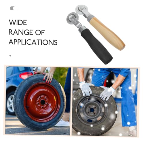 2Pcs Tire Repair Patch Roller Tool Kit Durable Tire Patching Tool for Automotive Repairs High Abrasion Resistance Easy to Use for Car Owners and Mechanics Reliable Tire Repair