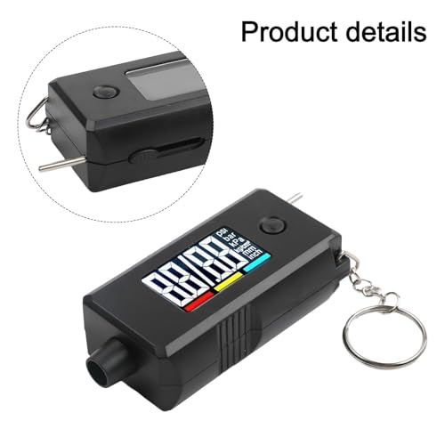 2 in 1 Digital Tire Pressure Gauge and Tread Depth Gauge for Cars, Trucks, SUVs, RVs & Motorcycles — Measures up to 120 PSI and 15 mm, Backlit LCD, Data Hold, Auto Off, Compact Metal Probe Design