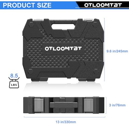 OTLOOMTBT 16PCS 1/2" Drive Impact Socket Set | Easy-to-Read Size Markings - style: 16PCS 1/2" Drive Impact Socket Set (Metric)