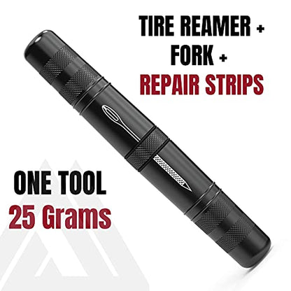 KOM Cycling Tubeless Tire Repair Kit for Bikes 8 Colors! Fixes Mountain Bike and Road Bicycle Tire Punctures - color: Pink