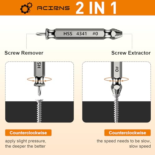 Damaged Screw Extractor Set,Fathers Day Gifts for Dad from Daughter Son,Gifts for Men,Christmas Stocking Stuffers for Men Husband Boyfriend, Cool Stuff Gadgets (white)
