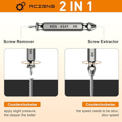 Damaged Screw Extractor Set,Fathers Day Gifts for Dad from Daughter Son,Gifts for Men,Christmas Stocking Stuffers for Men Husband Boyfriend, Cool Stuff Gadgets (white)