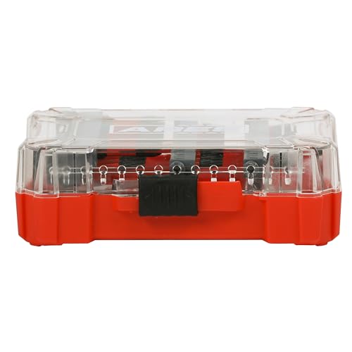 ARES 31022-52-Piece Torsion Power Bit Set with Sliding Bit Holder – Includes Standard and Reduced Philips, SAE Hex, Standard Torx, Slotted, Double-Ended Power, and Square - size: 52-Piece Torsion Power Bit Set with Bit Holder