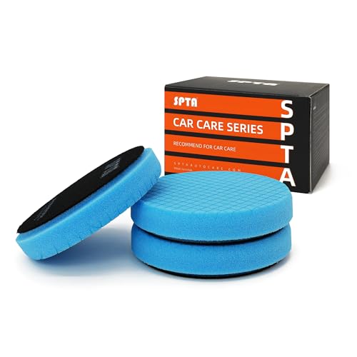 Blue T60 Moderate-Cut Foam Polishing Pads, 3Pcs 5.5 Inch Buffing Polishing Pads for 125mm Backing Plate Compound Buffing Sponge for Car Buffer Polisher Compounding, Polishing and Waxing -FPTSS5B-3 - color: 3Pcs Blue T40 Polish, size: 5.5inch