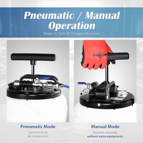 FIRSTINFO A1107USY5 10.5L Patented Pneumatic/Manual Oil Extractor 5 Tubes - size: 10.5L