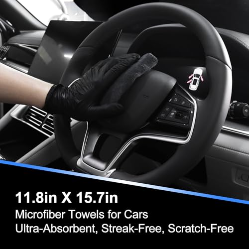 9Pcs Car Wheel & Tire Brush Kit, Wheel Cleaner Brush, Soft-bristled Rim Brush, Tire Shine Applicator Pad, Car Wash Mitt, Towel, Car Detailing Cleaning Wash Brush Supplies Kit