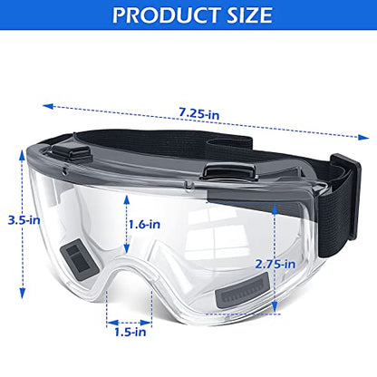 OXG Safety Goggles ANSI Z87.1 Glasses, Anti-Fog Protective Safety Glasses Lab Goggles Men Women Eye Protection Goggles - color: Multicolor