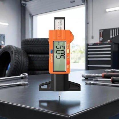 Tire Tread Depth Gauge,Digital Tire Depth Gauge with Large LCD Display and in, MM, F Conversion for Cars, Trucks, Motorcycles
