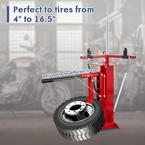 Manual Tire Changer with Bead Breaker, Fits 4"-16.5" Tires | Heavy-Duty Portable Tire Changer, No Power Required, Ideal for ATV, Lawn Equipment, Cars & Light Trucks