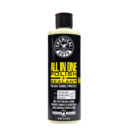 Chemical Guys Gap_106_16 All-in-One Polish + Shine + Sealant (16 oz) | Hand or machine friendly, clear coat restorer, for most automotive paint, clear coat, gel coat boats, fiberglass RV panels