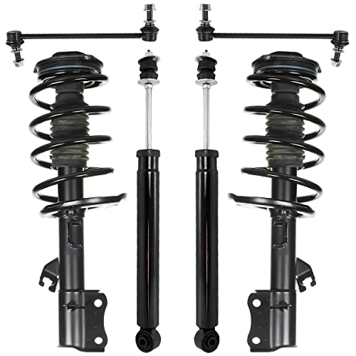 Detroit Axle - 6pc Struts Shock Absorbers Kit for 2014-2019 Nissan Sentra | [S SL SR SV], Front Struts & Coil Spring, Rear Shock Absorbers, Front Sway Bars Replacement 2015 2016 2017 2018 - size: 6AQS47379/Shock Kit